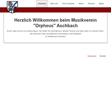 Tablet Screenshot of musikverein-aschbach.de